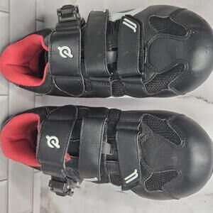 Peloton Cycling Shoes Black with Red Interior Size 9 EU 40